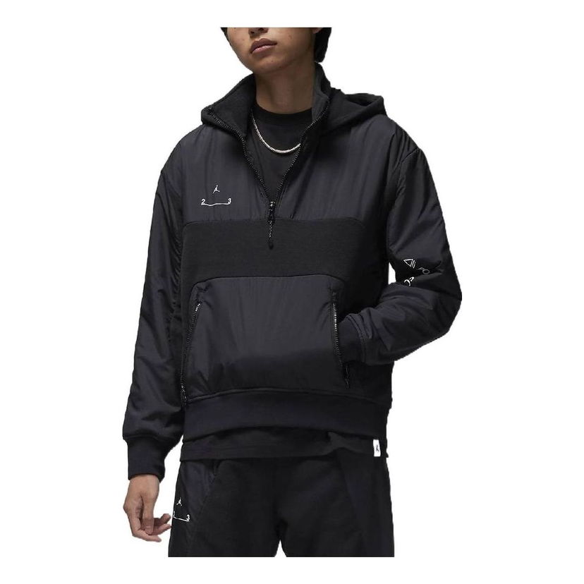 Pulover Jordan Air Jordan Stand Collar Hoodie Črna | DV1592-010