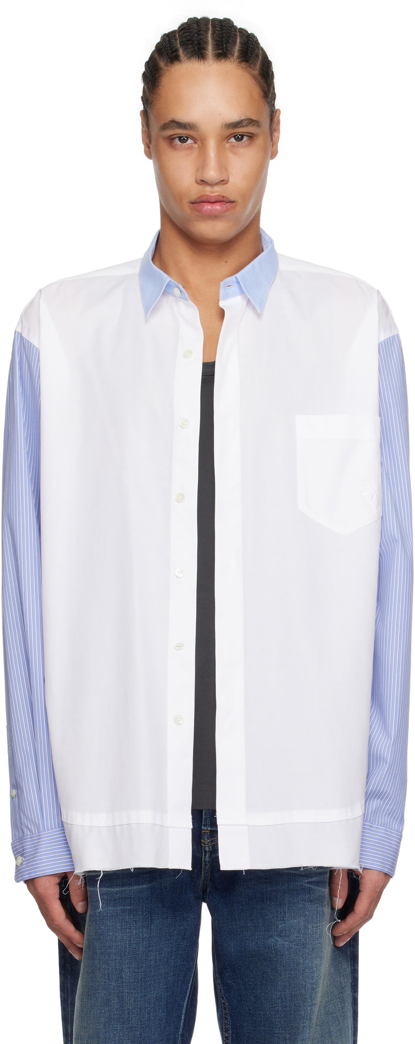 Srajce Ambush AMBUSH Layered Shirt Bela | 12115296