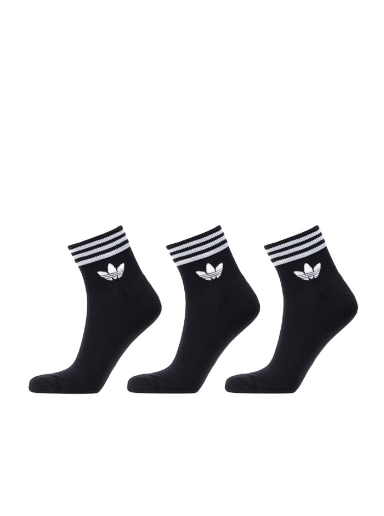 Nogavice adidas Originals Trefoil Ankle Socks 3-Pack Črna | EE1151
