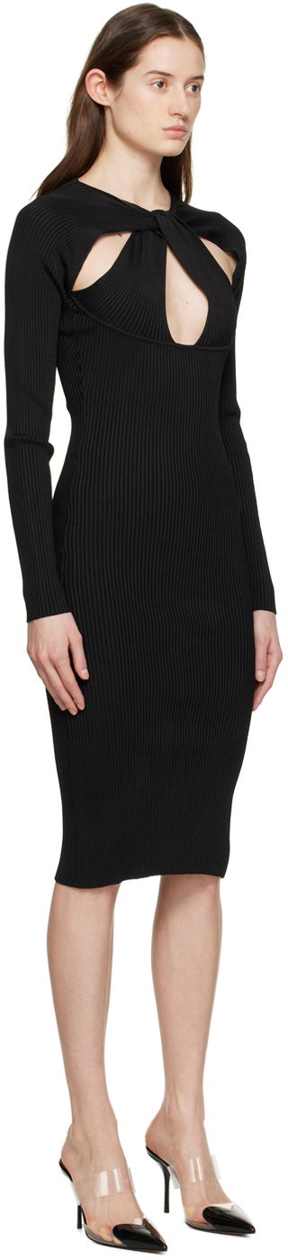 Obleke Coperni Twisted Cutout Midi Dress Črna | COPML39600, 1