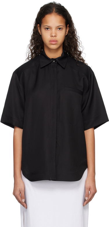 Srajce Loulou de Saison Loulou de Saison Moheli Short Sleeve Shirt Črna | MOHELI, 0