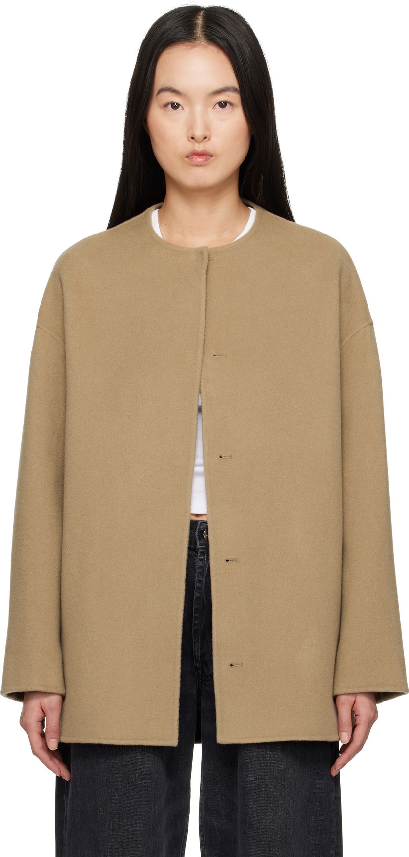 Plašči Loulou de Saison Loulou de Saison Gio Coat Bež | GIO