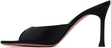 Modni dodatki Amina Muaddi Amina Muaddi Alexa Slipper 90 Heeled Sandals Črna | ALEXA SLIPPER SR SATIN, 2