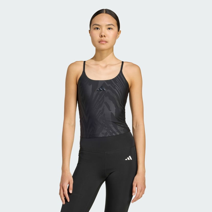 Majica brez rokavov adidas Performance Optime Allover Print Training Tank Top Črna | JV6961