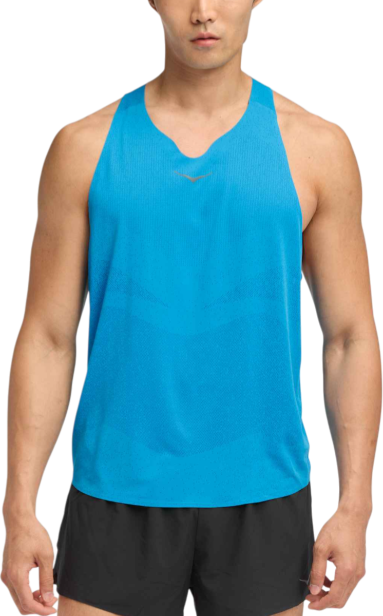 Majica brez rokavov Hoka One One Hoka Race Day Singlet Modra | 1164154-hkb