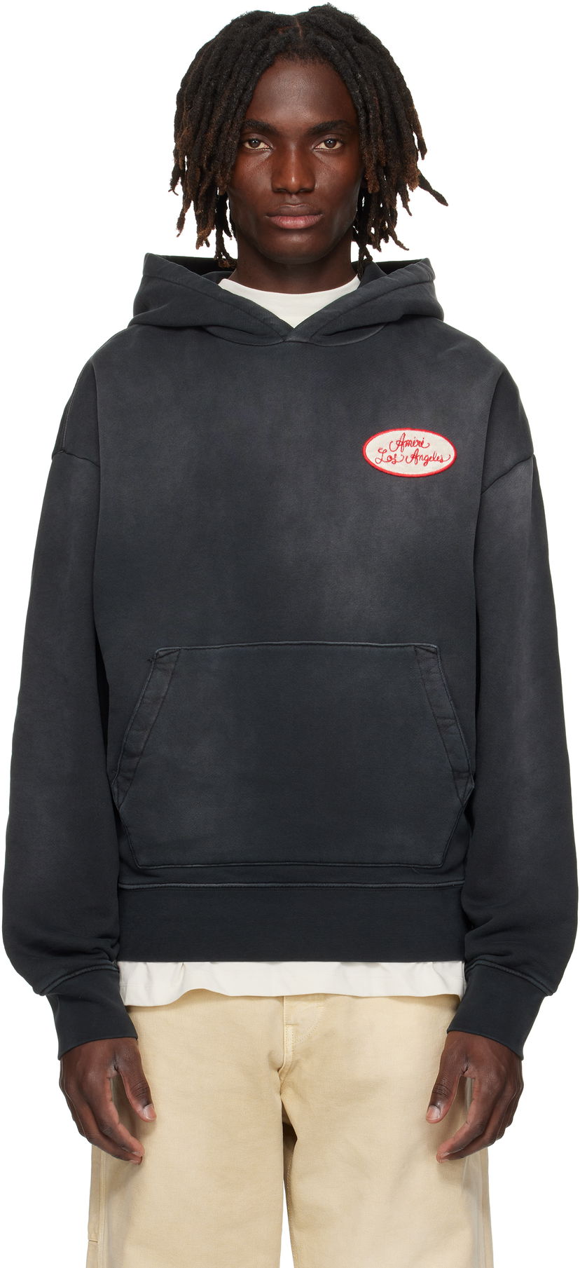 Pulover AMIRI AMIRI Station Patch Oversized Hoodie Črna | AMJYHD1119