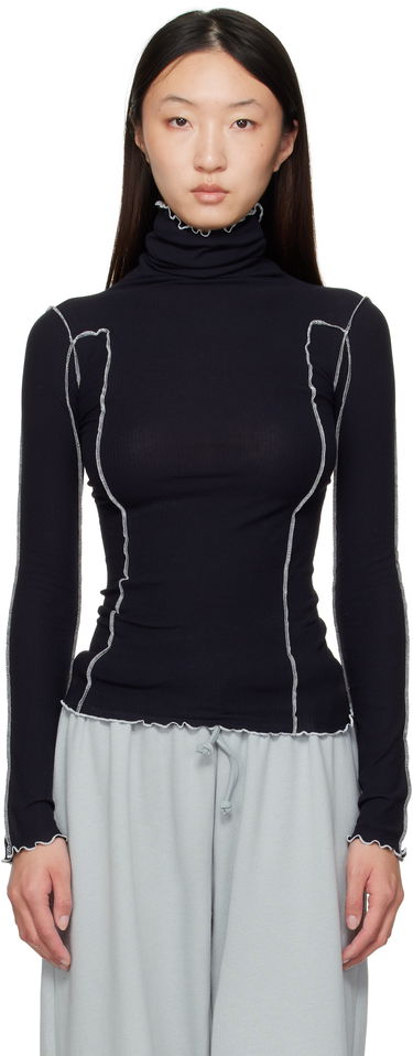 Pleteni pulover Baserange Baserange Omato Turtleneck Top Črna | TTOMT-CR-AU25, 0