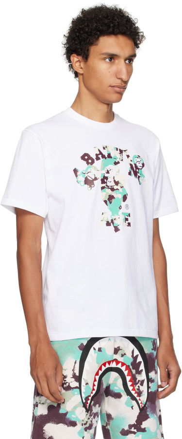 Majica BAPE A Bathing Ape Map Camo College Milo Tee Bela | 002TEL301007M, 1
