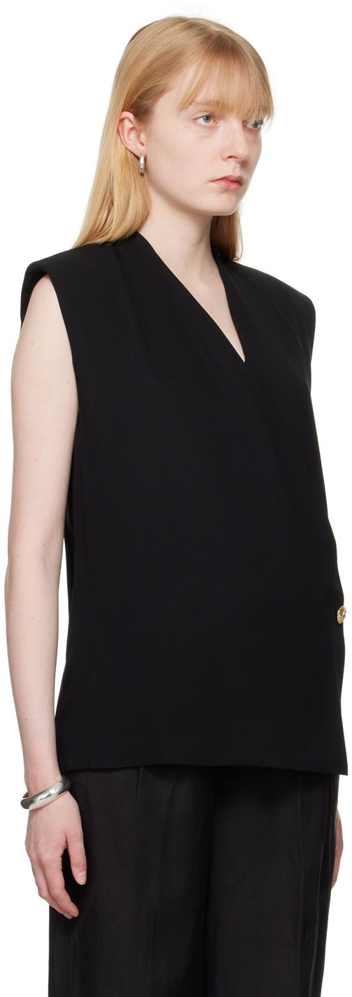 Telovnik Anine Bing Wrap Sleeveless Top Črna | A-07-4835-BLK26, 1