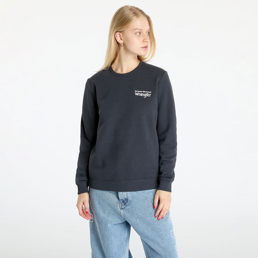 Pulover Wrangler Regular Sweat Faded Black Črna | 112356510