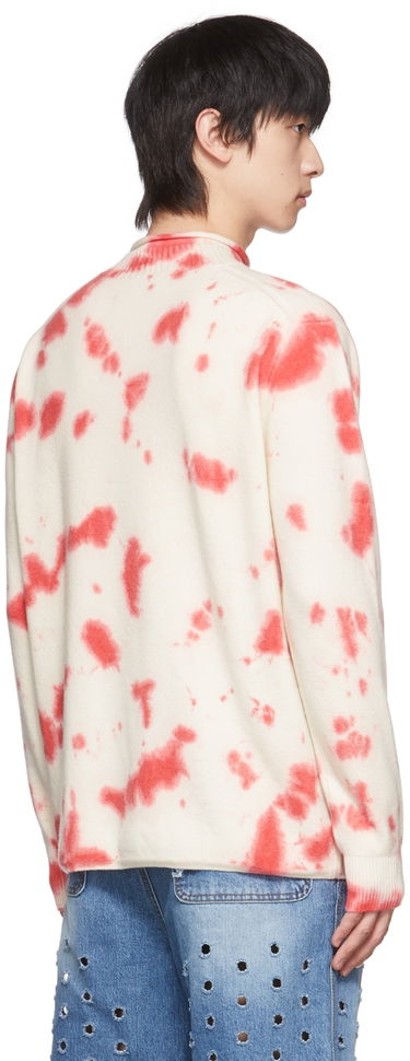 Pleteni pulover We11done We11done Tie-Dye Mock Neck Sweater Rdeča | WD-KT1-22-604-U-RD, 2