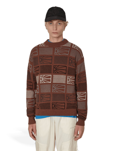 Pleteni pulover PACCBET Logo Crewneck Sweater Rjava | PACC11N003 1