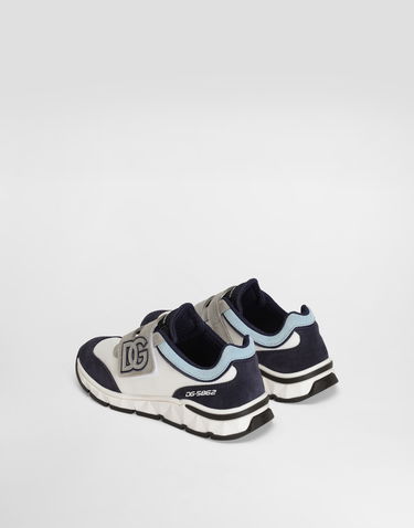 Superge in čevlji Dolce & Gabbana Mesh And Split Leather DG Running Bela | DA5187AA9548D600, 2