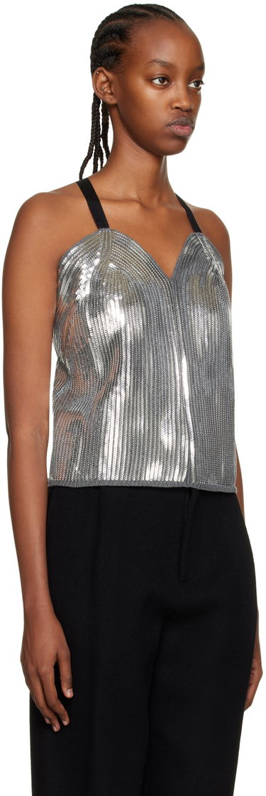 Modrček We11done We11done Sequin Camisole Top Siva | WD-KT3-22-656-W-SV, 1