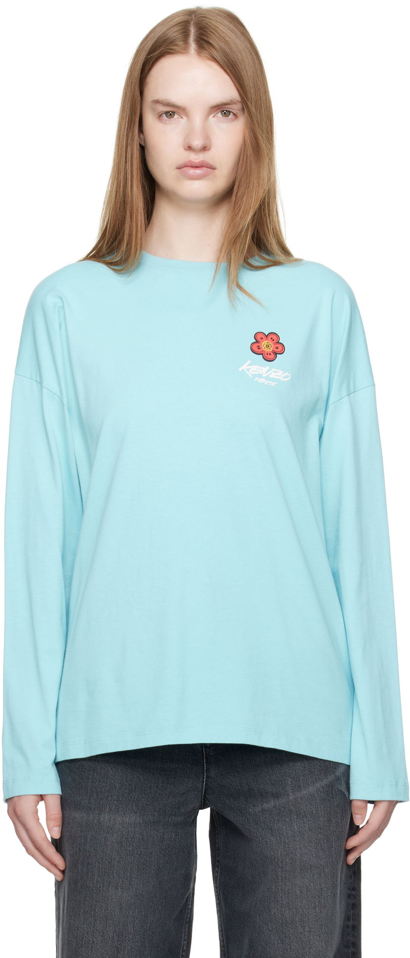 Majica KENZO Kenzo Paris Futura 2000 Edition Long Sleeve T-Shirt Turkizna | FF62TL3504SG