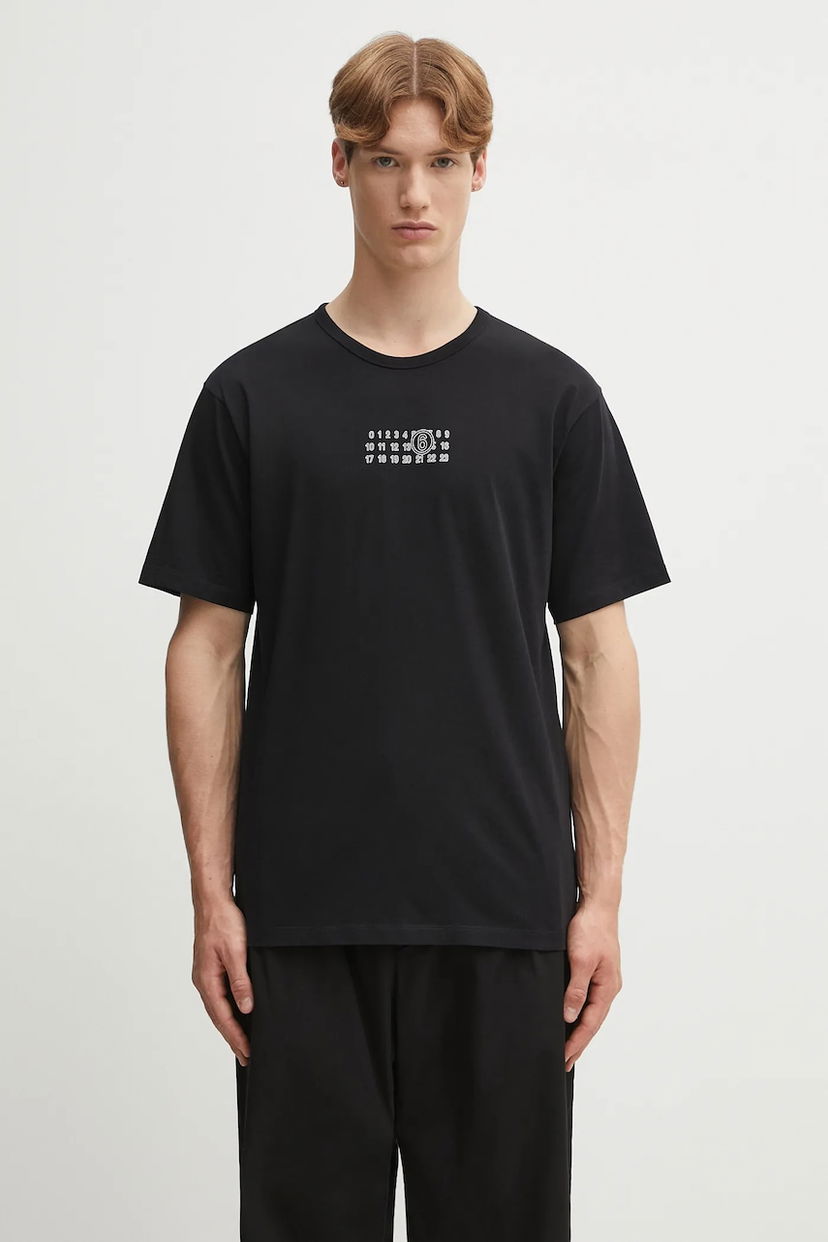 Majica Maison Margiela MM6 Maison Margiela Numbers Print T-Shirt Črna | SH0GC0057.S24312.900