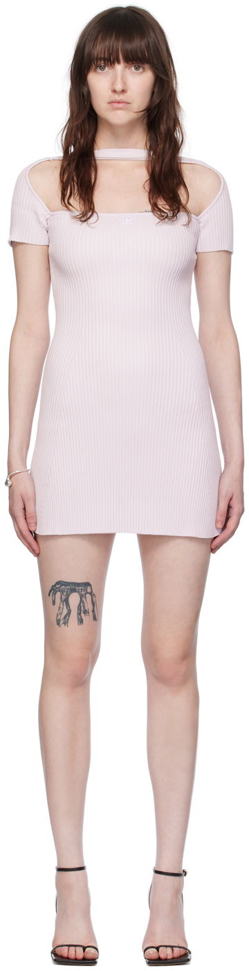 Obleke Courrèges Cutout Detail Bodycon Mini Dress Lila | 224MRO416FI0001, 0