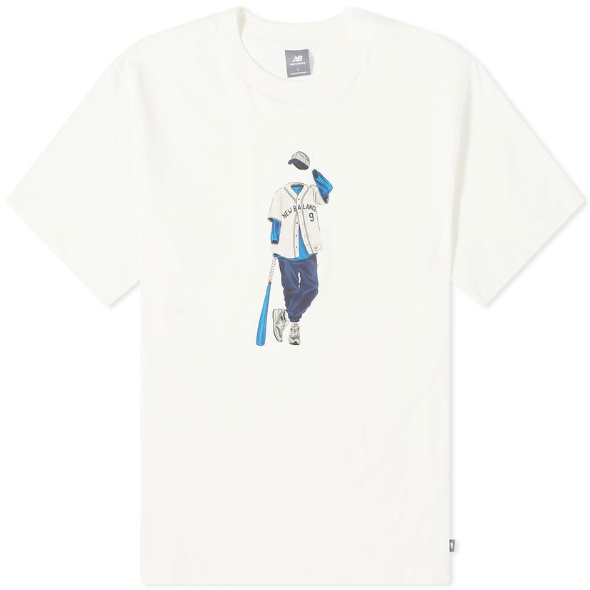 Majica New Balance Men's NB Athletics Baseball Style Relaxed Tee Sea Salt Bela | MT41577-SST