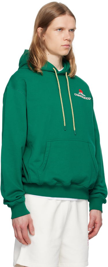 Pulover Casablanca Casablanca Montagne Hoodie Zelena | MPF25-JTP-292-03, 1