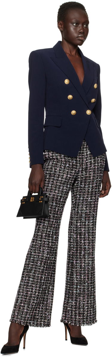 Jakna Balmain Balmain 6-Button Cotton Blazer Mornarica | DF0SG008VB00, 3