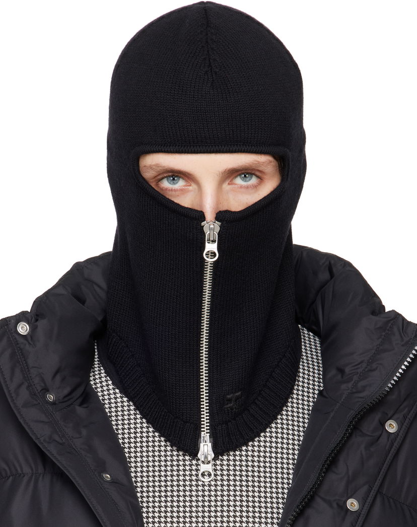 Beanie Courrèges Courrèges Zipped Wool Balaclava Črna | 324MCP008FI0036