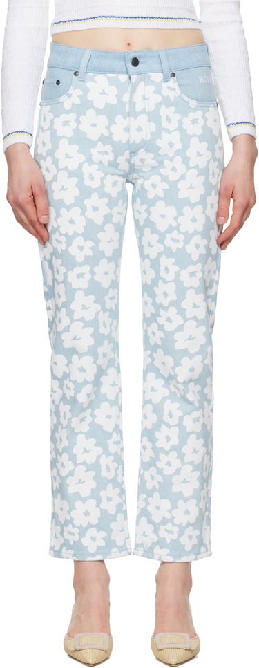 Kavbojke MSGM MSGM Printed Jeans Modra | 3841MDP232 257272, 0