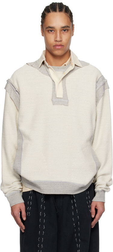 Pleteni pulover Maison Margiela Maison Margiela Décortiqué Polo Sweatshirt Bež | S50GU0227 M25022, 0