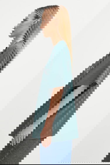 Majica Anine Bing Anine Bing Ashton Oversized T-Shirt Zelena | A.08.10133, 1