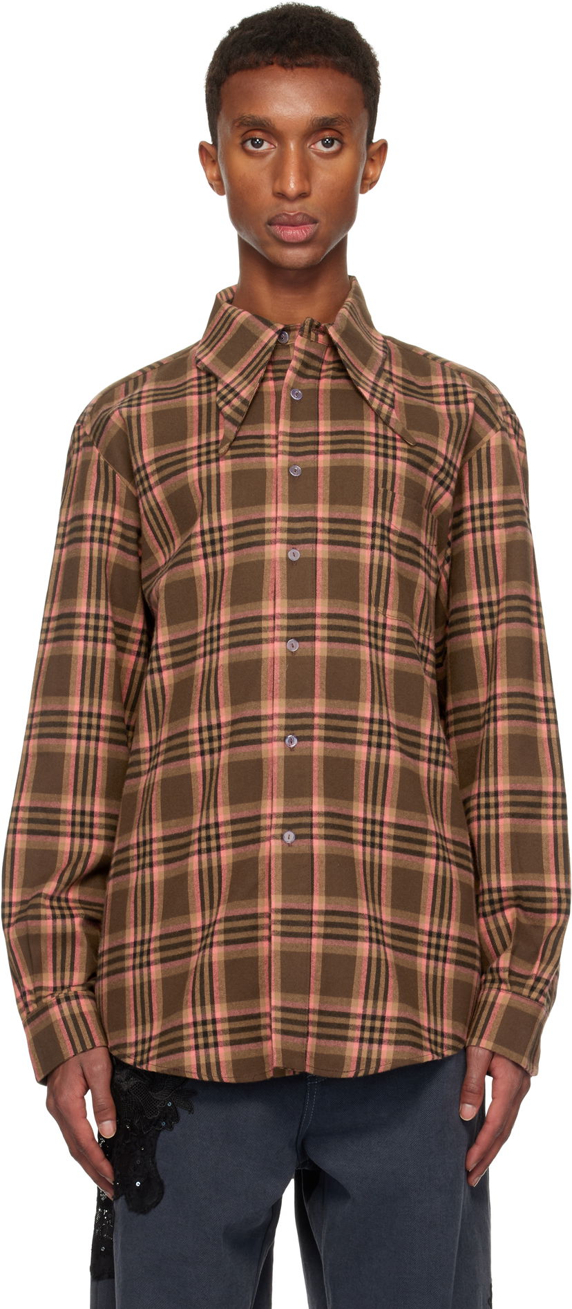 Srajce Collina Strada Collina Strada Plaid Button Shirt Rjava | XX3063