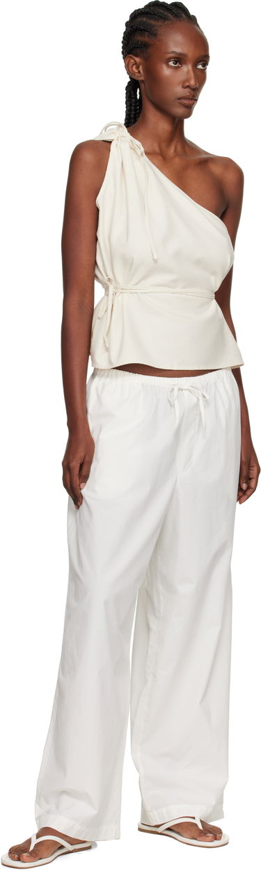 Majica brez rokavov Baserange Baserange One Shoulder Tie Waist Top Bela | TSVI-WS-AU25, 3