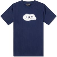 Majica A.P.C. Albert Spray Logo Tee Mornarica | COEIO-H26259-IAK, 1
