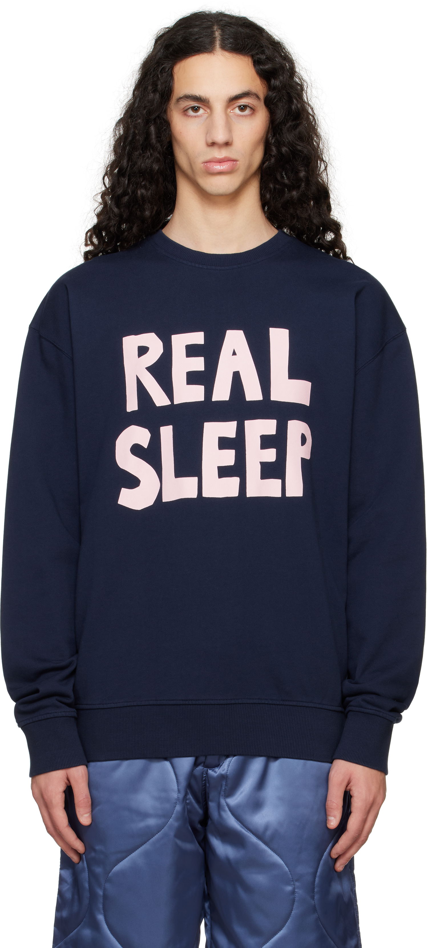 Pulover JW Anderson JW Anderson 'Real Sleep' Sweatshirt Mornarica | JW0219-PG1632, 0
