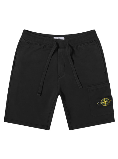 Kratke hlače Stone Island Garment Dyed Sweat Short Črna | 761564651-V0029