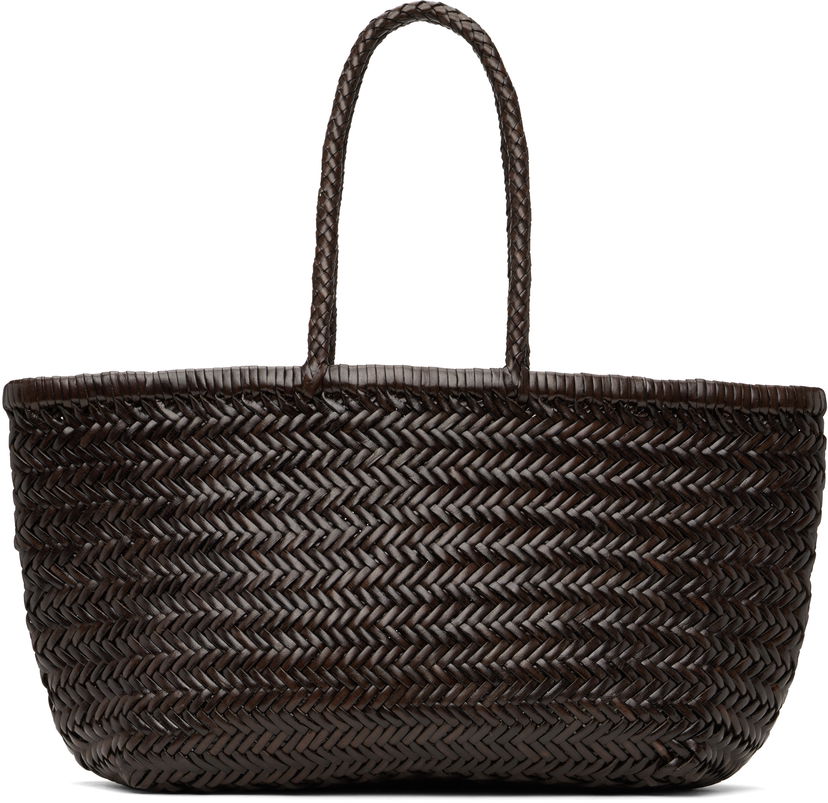 Tote bag Dragon Diffusion Dragon Diffusion Triple Jump Big Woven Leather Tote Rjava | 8810