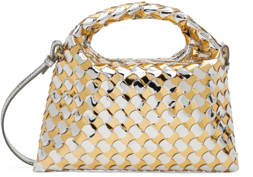 Torba za čez ramo Bottega Veneta Mini Shoulder Bag Kovinski | 777572 V3X72
