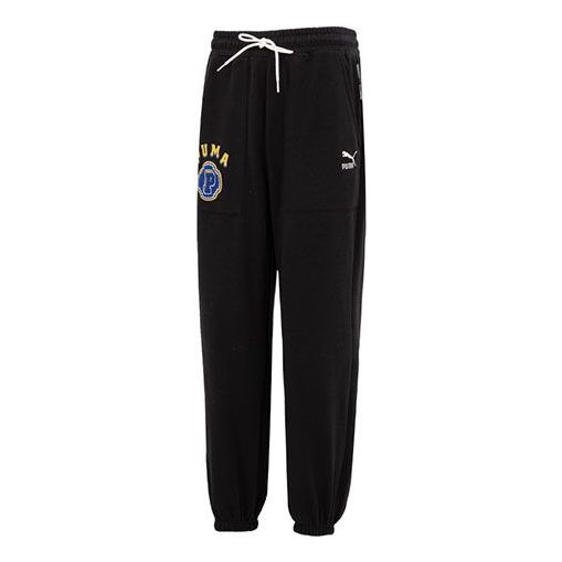 Trenirka Puma Team Logo Fleece Pants Črna | 622277-01