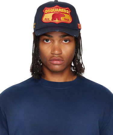 Kapa DSQUARED2 Dsquared2 Baseball Cap with Patch Mornarica | BCM0493 05C00001 3073, 0