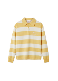 Frey Striped Long-sleeved Polo Sweater