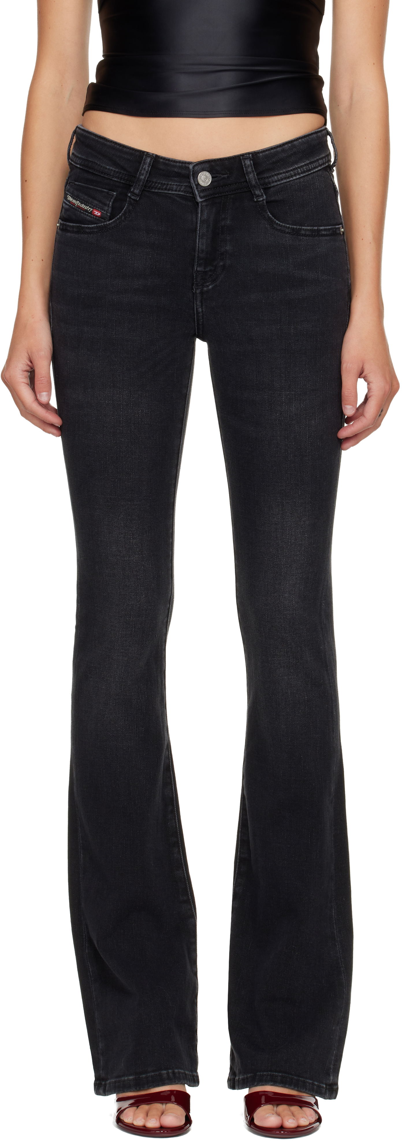 Kavbojke Diesel 1969 D-Ebbey Flared Jeans Črna | A11003 0DBDN, 0