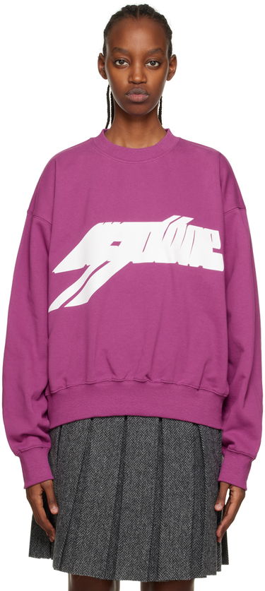 Pulover We11done Graphic Sweatshirt Lila | WD-TS3-22-820-U-PP, 0