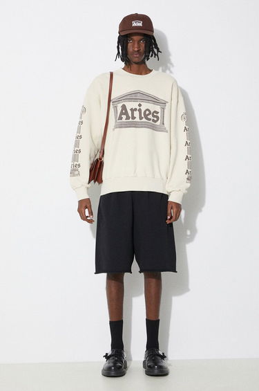 Pulover Aries Ancient Column Sweatshirt Bež | SUAR20034, 1