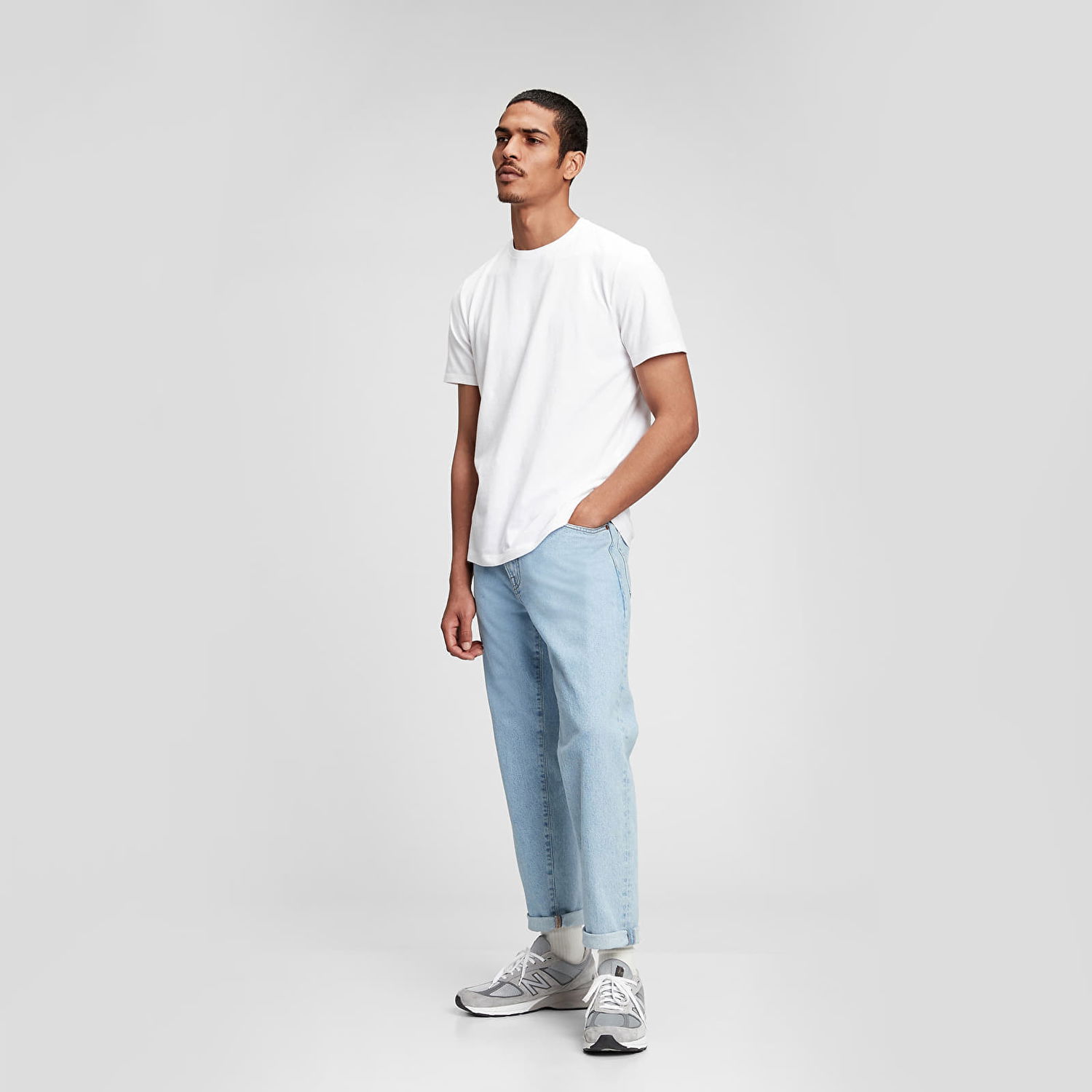 Majica GAP Basic Tee Optic White 3 Bela | 440775-00, 1