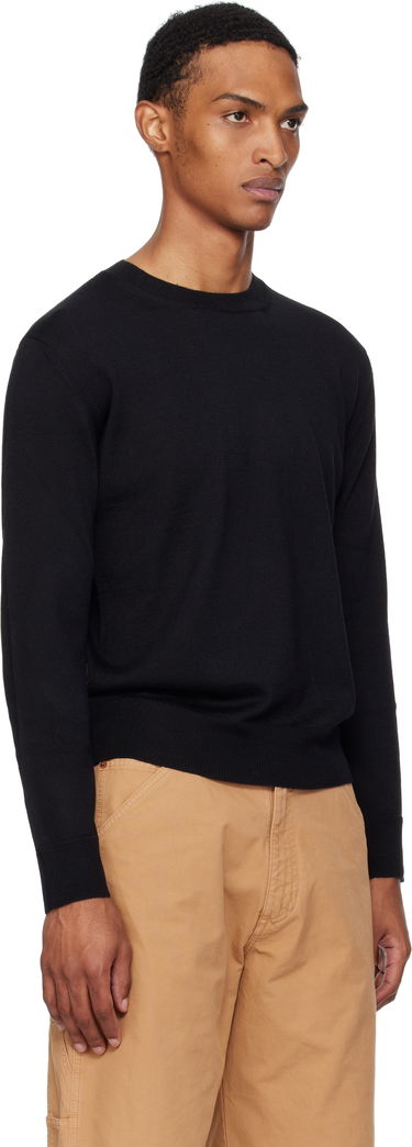 Pleteni pulover Maison Margiela MM6 Maison Margiela Elbow Patch Sweater Črna | SH0HL0032 M13133, 1