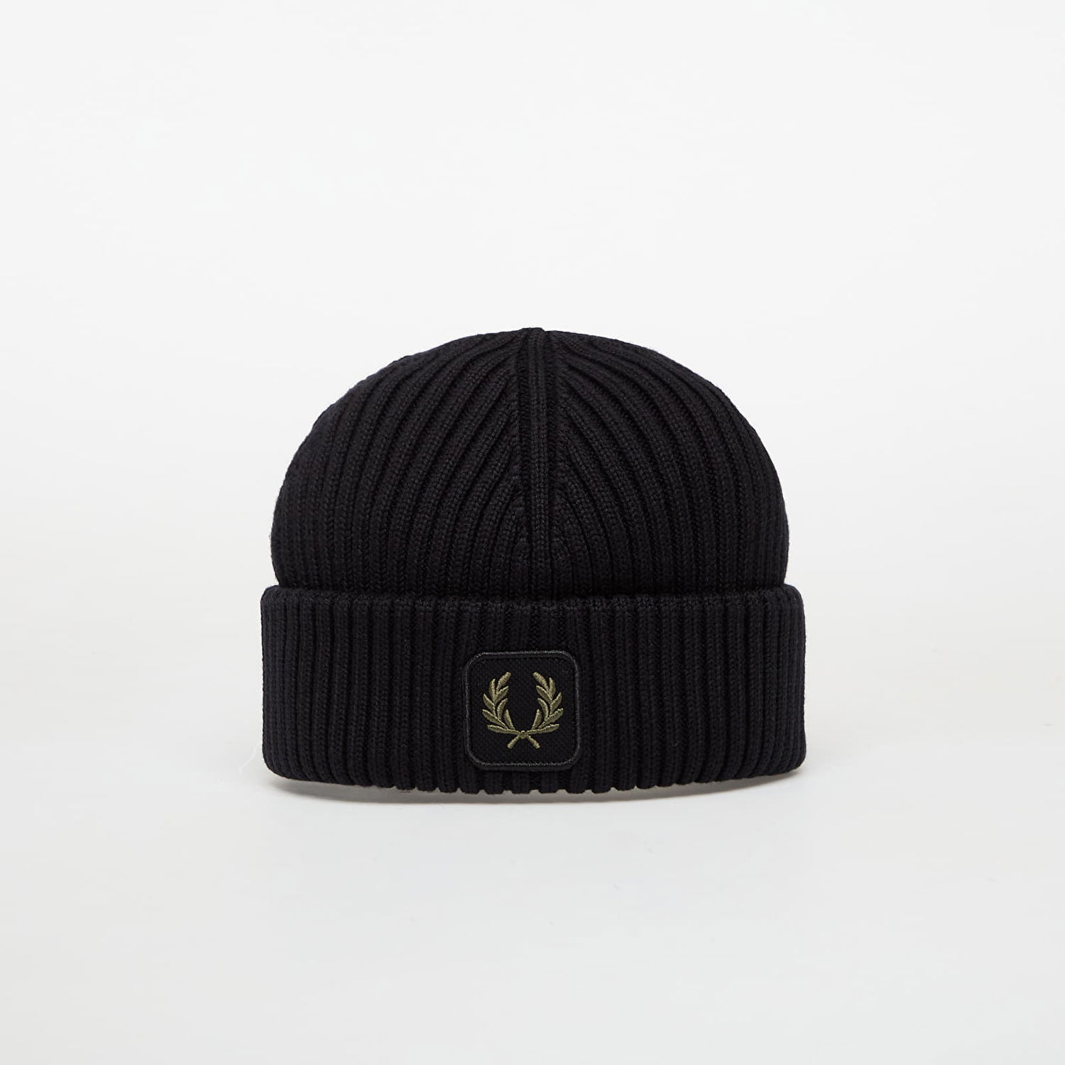 Beanie Fred Perry FRED PERRY Cotton Ribbed Beanie Črna | C1138 102, 0