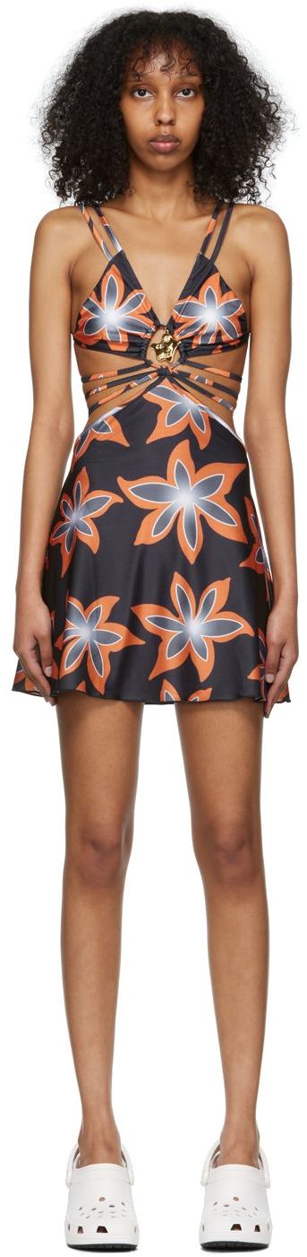 Krila Chopova Lowena Exclusive Floral Print Cutout Mini Dress Večbarvna | 9122