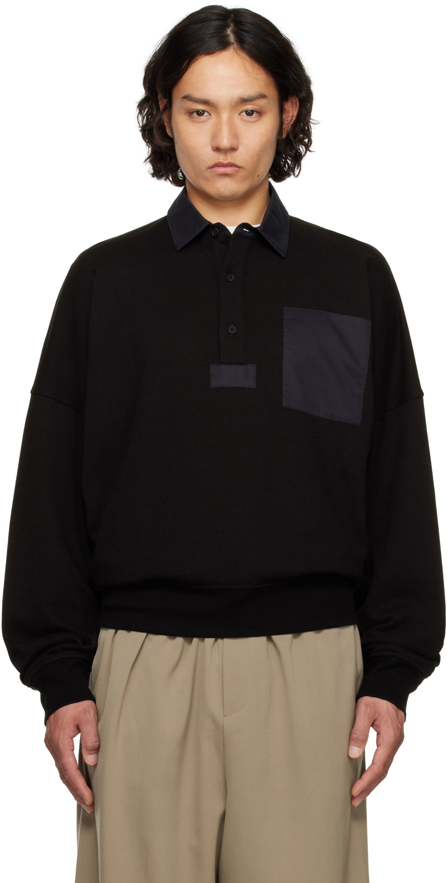 Pleteni pulover The Row The Row Dende Polo Črna | 611-K628, 0
