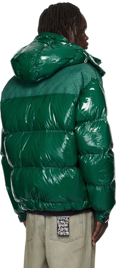 Puhovka Casablanca Shiny Hooded Puffer Jacket Zelena | MPF25-OT-197-01, 4
