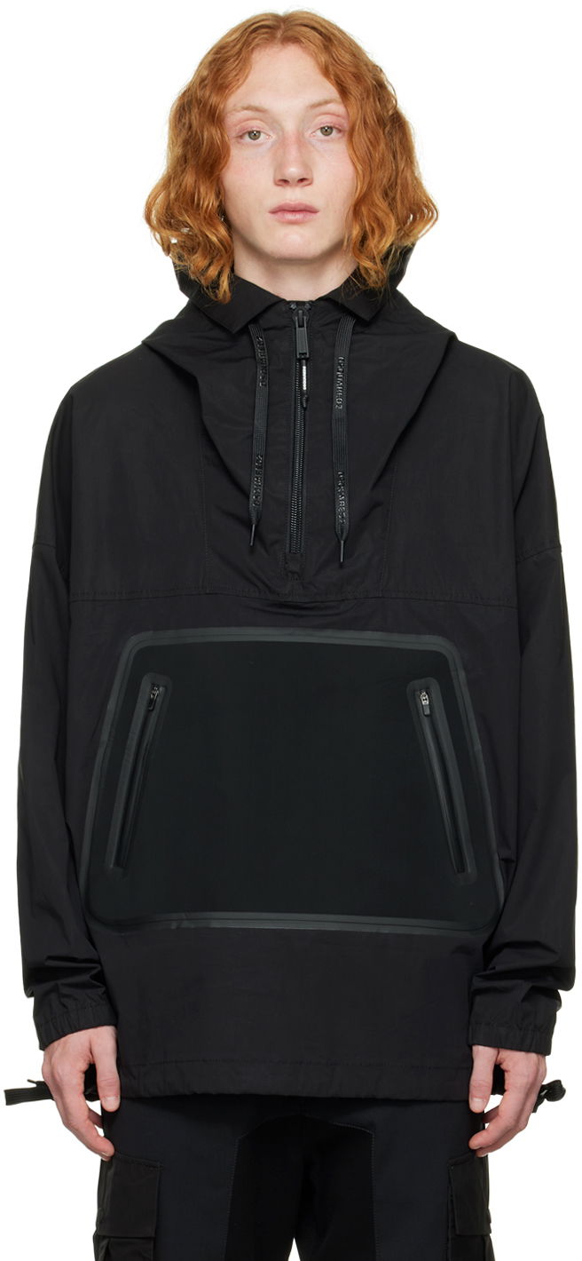 Vetrovka DSQUARED2 Hooded Pullover Jacket Črna | S74AM1292