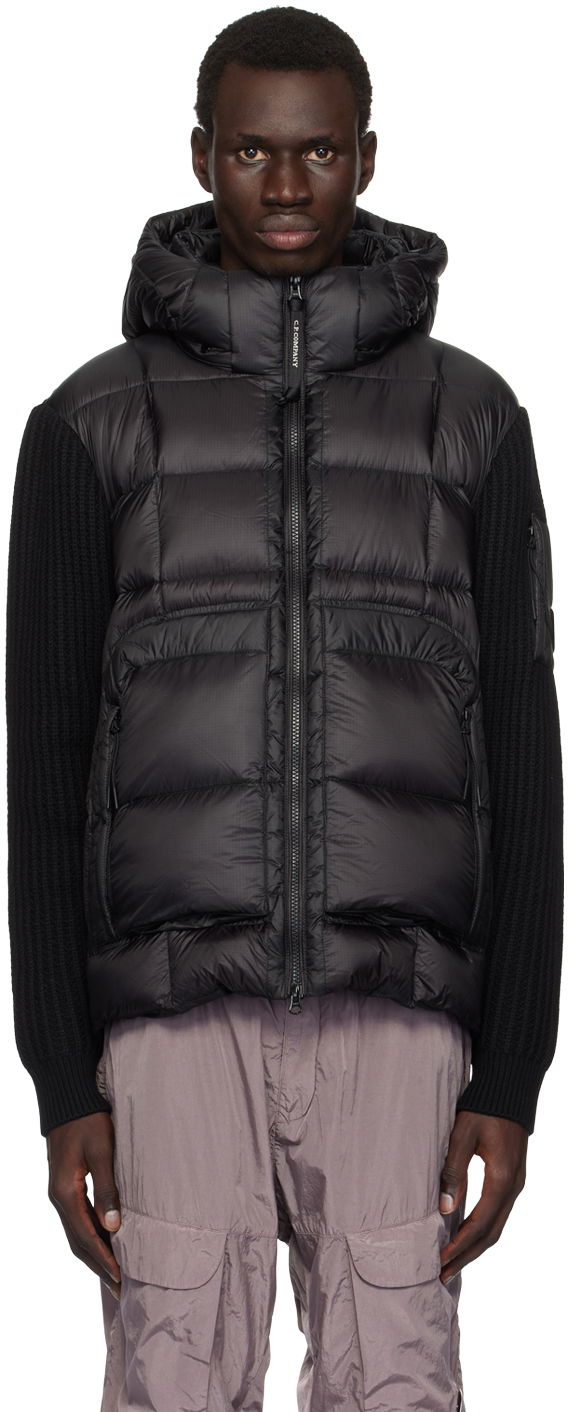 Puhovka C.P. Company Merino Wool Down Jacket Črna | 17CMKN163A-006390M