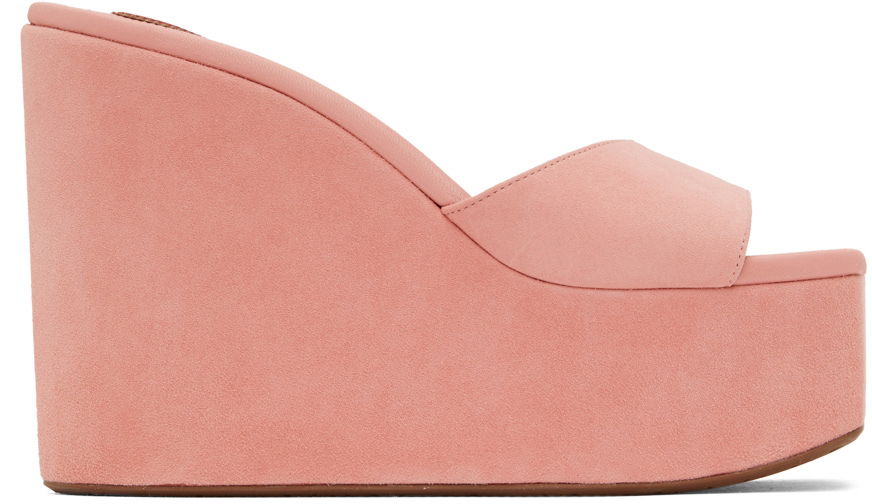 Oblačila Alaïa ALAÏA Platform Wedge Mules Roza | AA3M051C0C05, 0